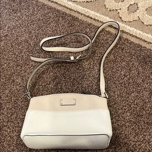 Elegant Cream and White Crossbody Bag